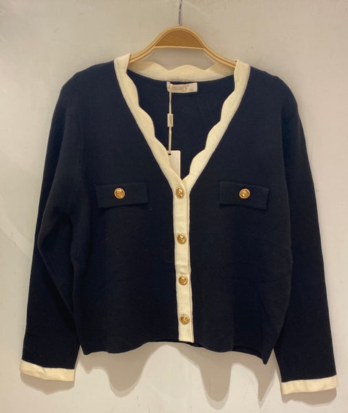 Long Sleeve 2 Tone Cardigan