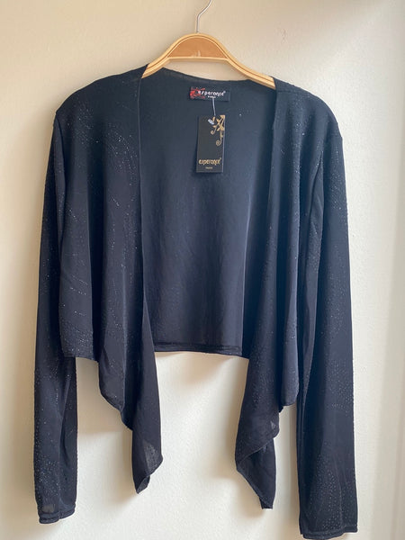 Tie Front Sequin Cardigan