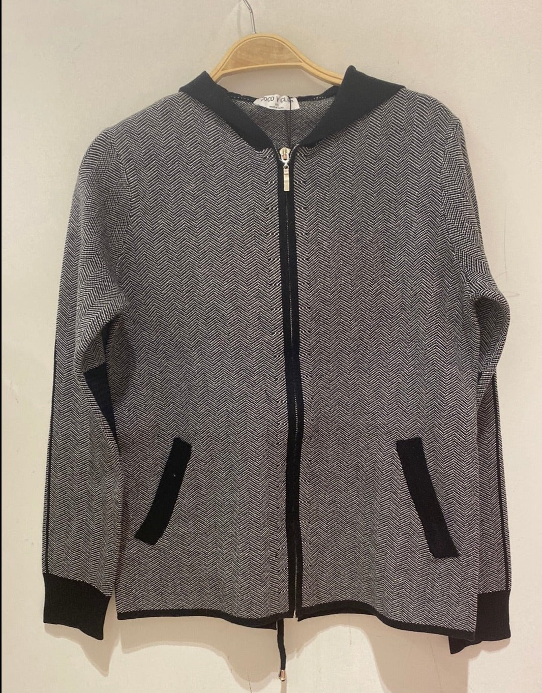 Zipper Front Hooded Cardigan