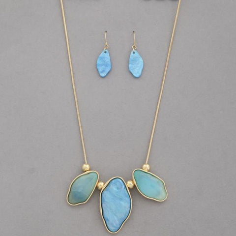 Organic Shape Stone Necklace