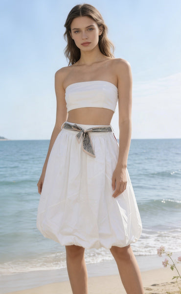 Belted Balloon Skirt