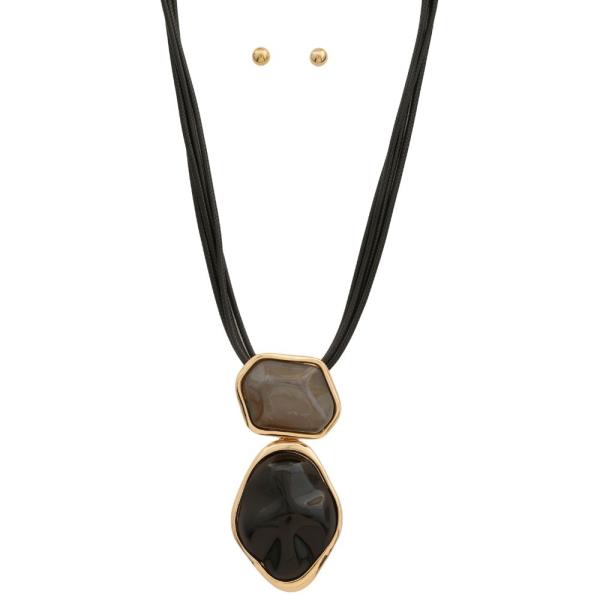 Double Stone Necklace