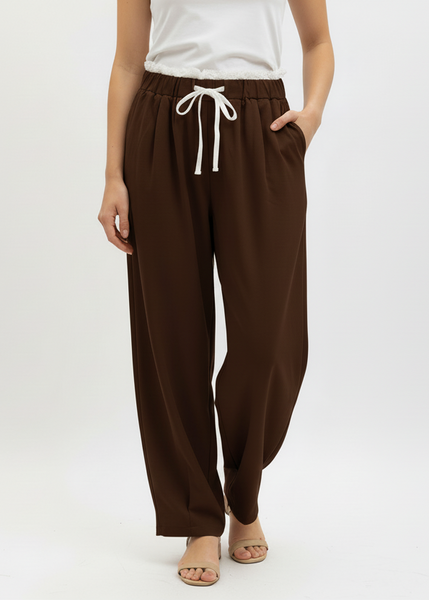 Lace Trim Waist Pants