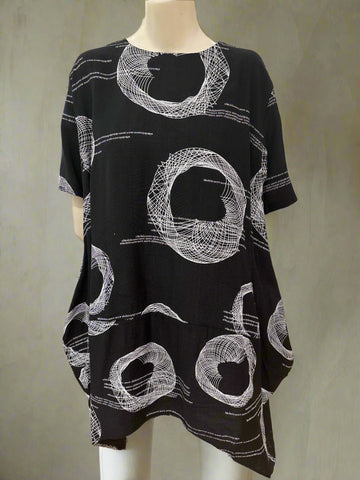 Short Sleeve Print Dress
