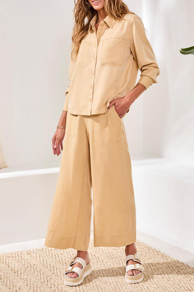 Flowy Button Front Overshirt