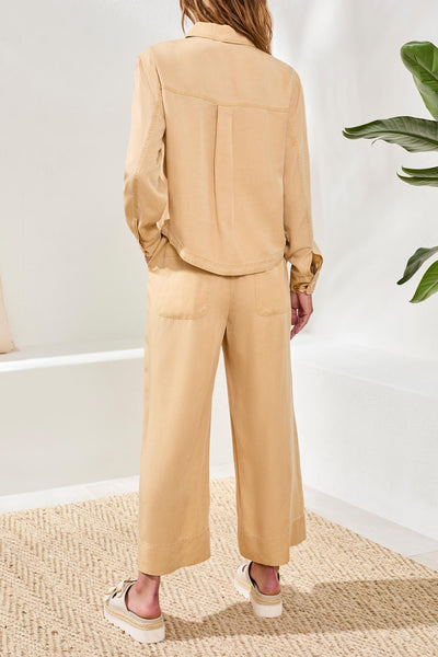 Flowy Button Front Overshirt