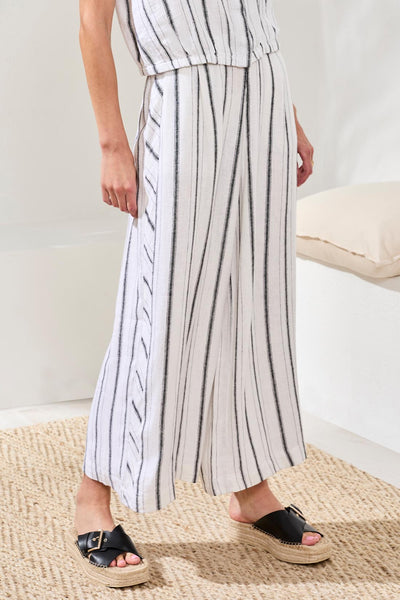 Crop Pull-On Flowy Wide Stripe Pants