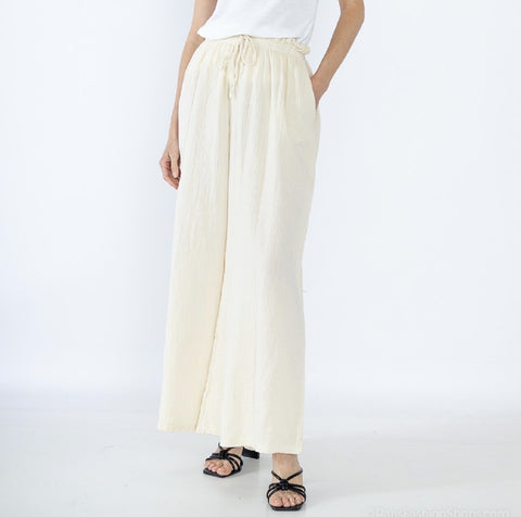 Wide Leg Cotton Pants