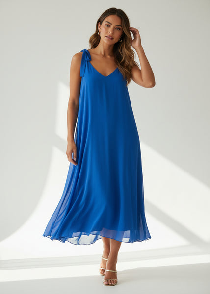Sleeveless Silk Dress - Italian