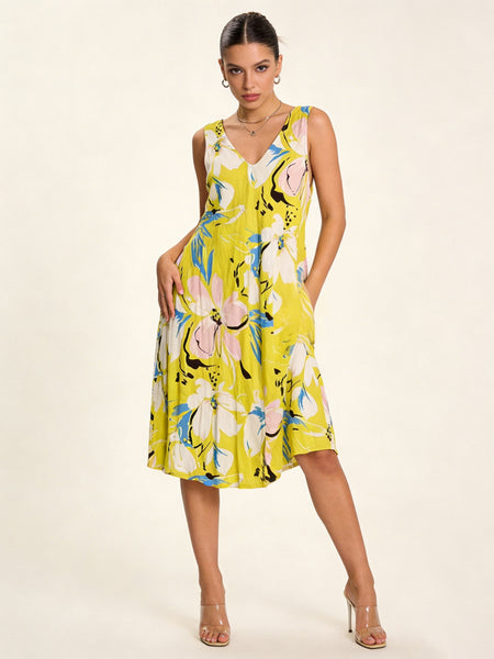 Sleeveless Floral Dress
