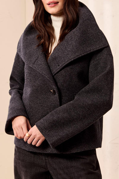 Lofty Chic Funnel Neck Jacket
