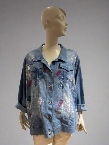 Jean Button Front Jacket