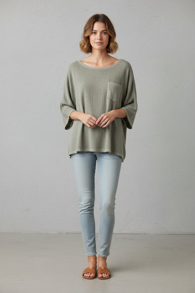 Linen/Cotton Mixed Top - Italian