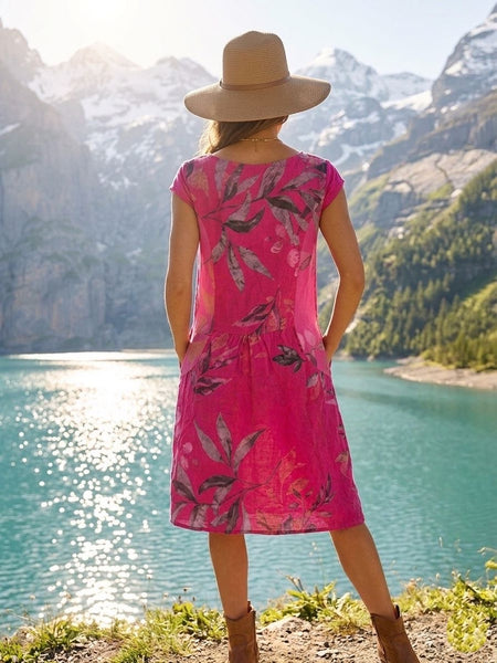 Floral Linen Dress