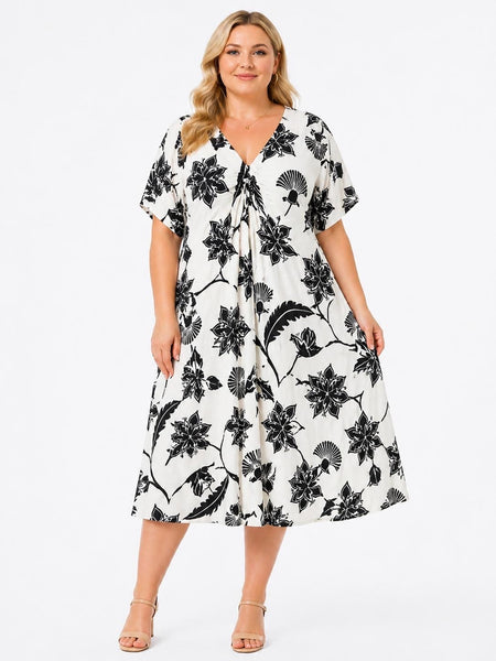 Short Sleeve Floral Dress
