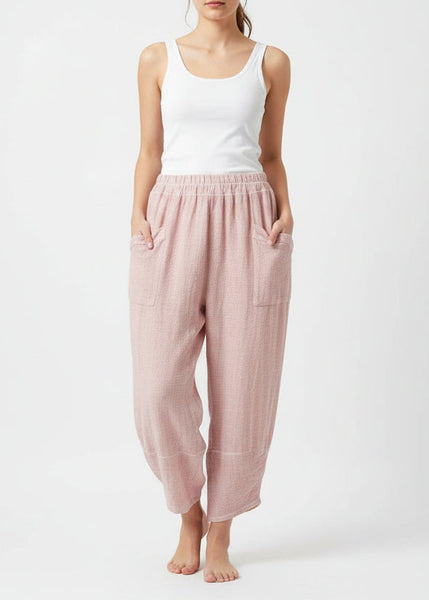 Linen/Cotton Mix Pants - Italian