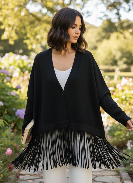 Fringe Bottom Cardigan