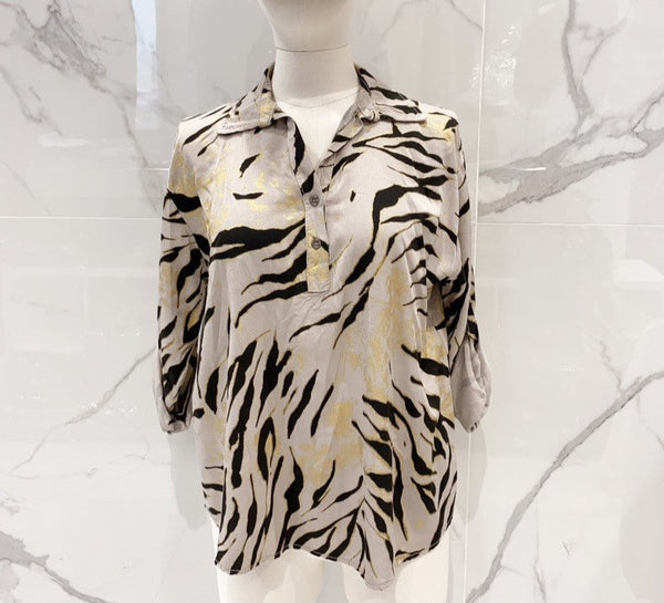 Zebra Print Blouse - Italian
