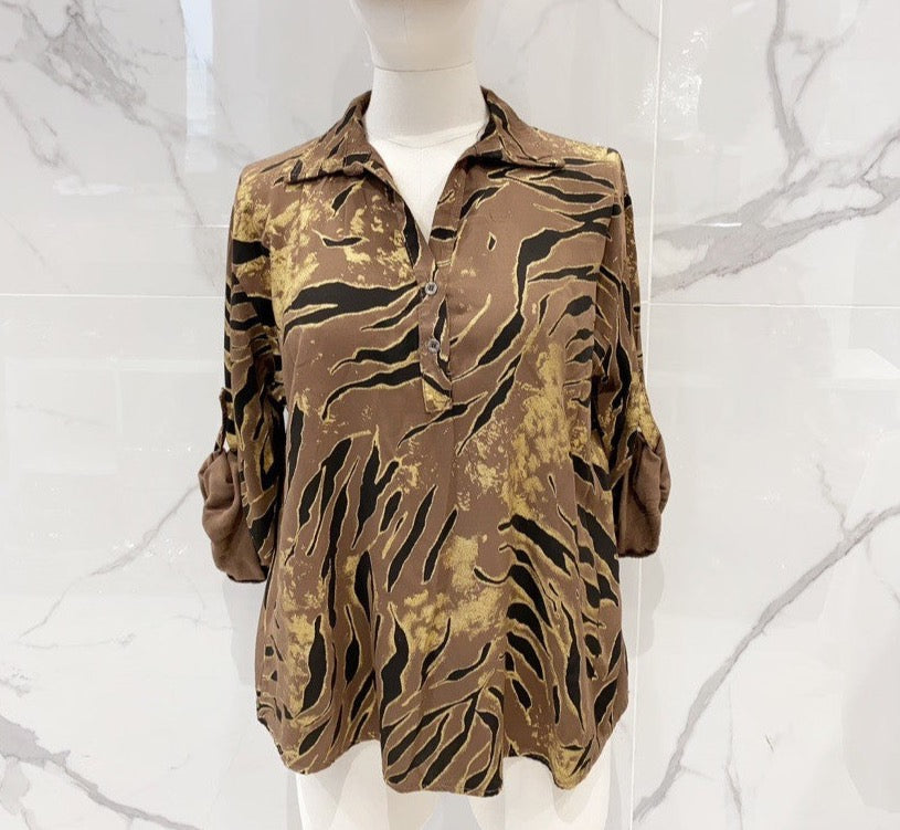 Zebra Print Blouse - Italian