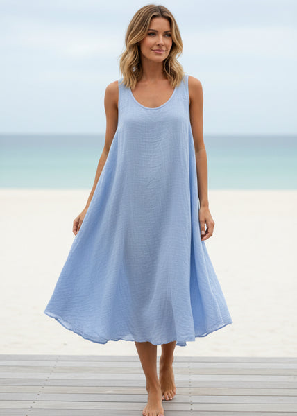 FLARE COTTON DRESS