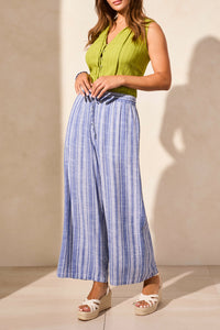 Pull-On Flowy Stripe Pants