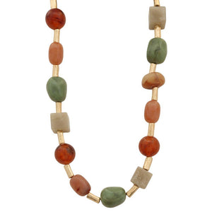 Cube Multi Bead Necklace
