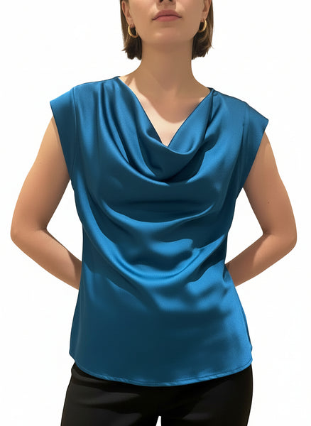 Cap Sleeve Sateen Top
