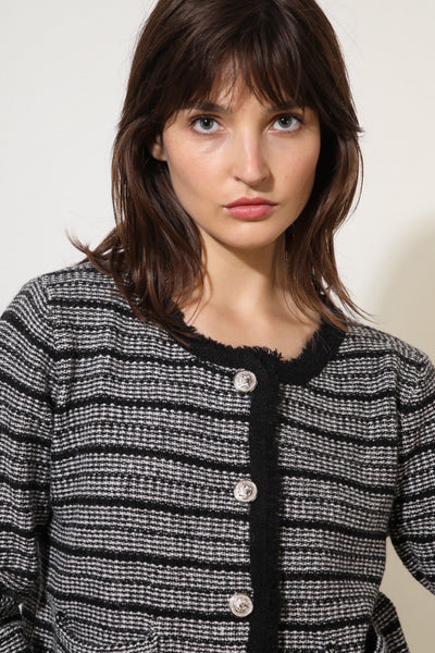 Tweed Sweater Cardigan