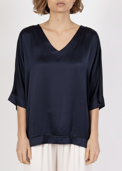 Short Sleeve Sateen Top