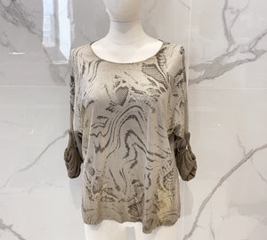 Animal Print Top- Italian