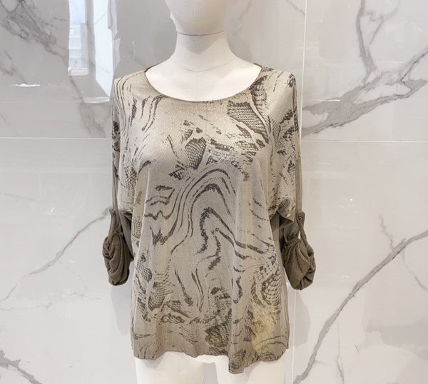 Animal Print Top- Italian
