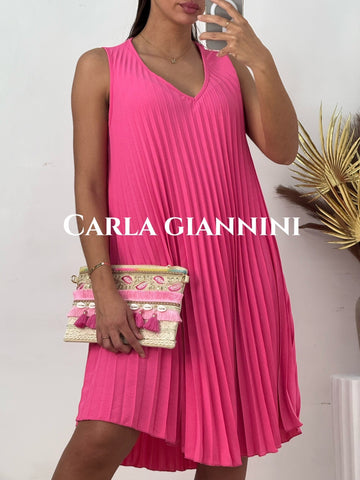 Sleeveless Pleat Dress