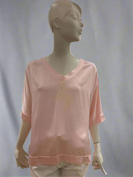 Short Sleeve Satin Top