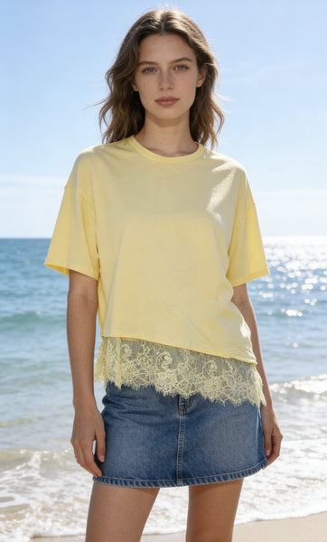 Lace Bottom Top