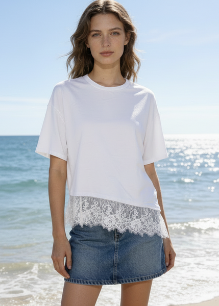 Lace Bottom Top