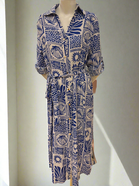 Long Sleeve Print Dress