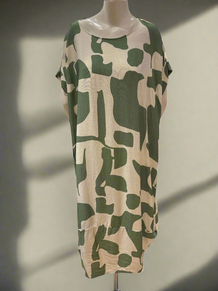 Short Sleeve Printed Dress