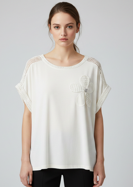 Eyelet Trim Top