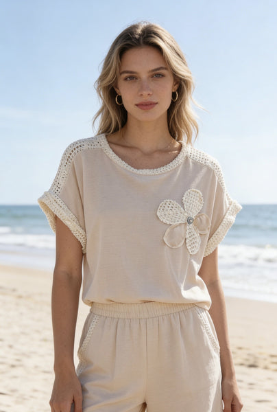 Eyelet Trim Top