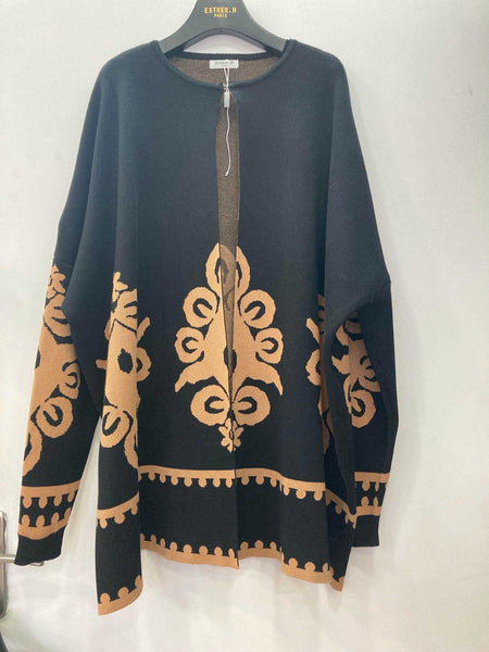 Open Front Floral Cardigan