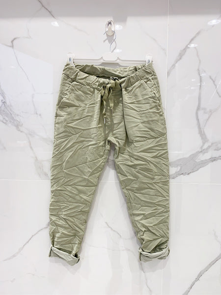 Draw String Waist Pants- Italian