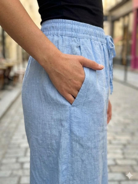 Pull-On Linen Pants