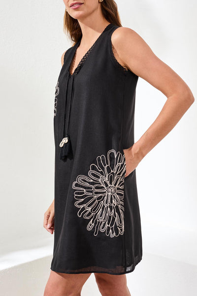 Sleeveless Dress With Embroidery Details