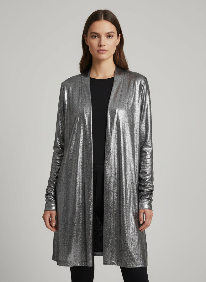 Open Front Long Cardigan