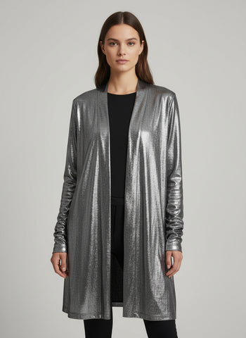 Open Front Long Cardigan