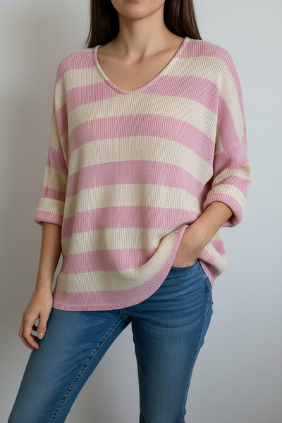 Stripe Cotton Sweater