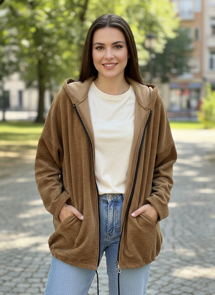 Corduroy Jacket with Hoodie
