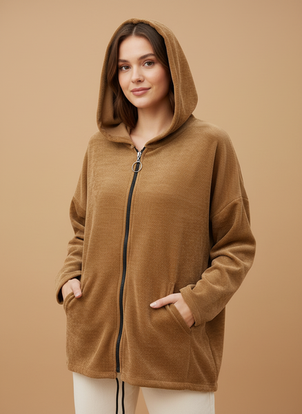 Corduroy Jacket with Hoodie