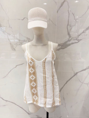 Sleeveless Print Top - Italian