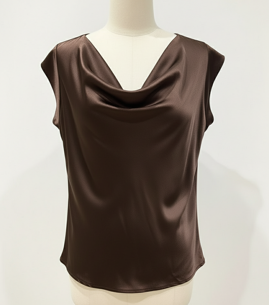 Cap Sleeve Sateen Top